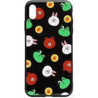Чохол-накладка TOTO Cartoon Print Glass Case Apple iPhone XS Max Line friends Black