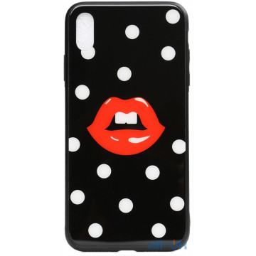Чохол-накладка TOTO Cartoon Print Glass Case Apple iPhone XS Max Red Lips