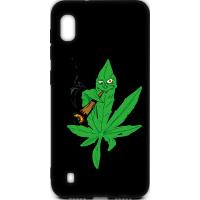 Чохол-накладка TOTO Cartoon Soft Silicone TPU Case Samsung Galaxy A10 Cannabis Black