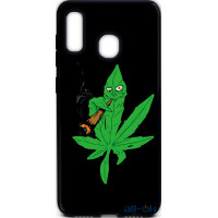 Чохол-накладка TOTO Cartoon Soft Silicone TPU Case Samsung Galaxy A20/A30 Cannabis Black