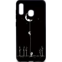 Чохол-накладка TOTO Cartoon Soft Silicone TPU Case Samsung Galaxy A20/A30 Moon Black