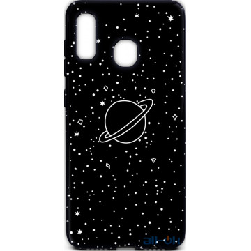 Чохол-накладка TOTO Cartoon Soft Silicone TPU Case Samsung Galaxy A20/A30 Saturn Black