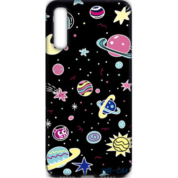Чохол-накладка TOTO Cartoon Soft Silicone TPU Case Samsung Galaxy A30s/A50/A50s Space Planets Black