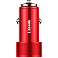 Автомобільний зарядний пристрій Baseus Small Screw Dual-USB Quick Charge Car Charger 36W Red (CAXLD-B09)