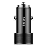 Автомобільний зарядний пристрій Baseus USB Car Charger Small Screw USB 3.0+USB-C 36W Black (CAXLD-A01)