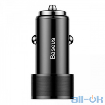 Автомобільний зарядний пристрій Baseus USB Car Charger Small Screw USB 3.0+USB-C 36W Black (CAXLD-A01)