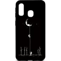 Чохол-накладка TOTO Cartoon Soft Silicone TPU Case Samsung Galaxy A40 Moon Black