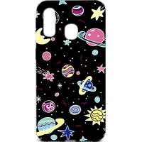 Чохол-накладка TOTO Cartoon Soft Silicone TPU Case Samsung Galaxy A40 Space Planets Black