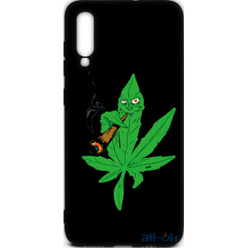 Чохол-накладка TOTO Cartoon Soft Silicone TPU Case Samsung Galaxy A70 Cannabis Black