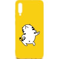 Чохол-накладка TOTO Cartoon Soft Silicone TPU Case Samsung Galaxy A70 Cat Yellow