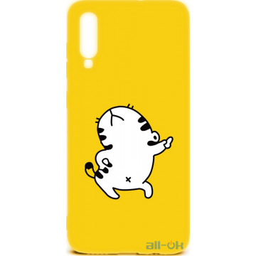 Чохол-накладка TOTO Cartoon Soft Silicone TPU Case Samsung Galaxy A70 Cat Yellow