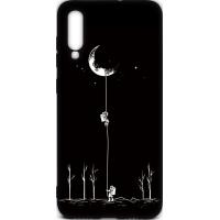 Чохол-накладка TOTO Cartoon Soft Silicone TPU Case Samsung Galaxy A70 Moon Black
