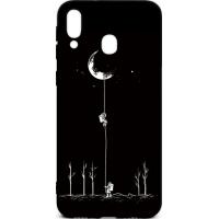 Чохол-накладка TOTO Cartoon Soft Silicone TPU Case Samsung Galaxy M20 Moon Black