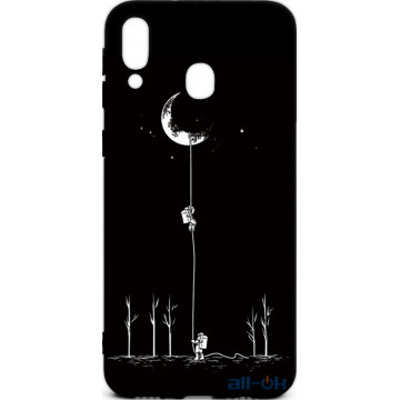 Чохол-накладка TOTO Cartoon Soft Silicone TPU Case Samsung Galaxy M20 Moon Black