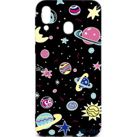 Чохол-накладка TOTO Cartoon Soft Silicone TPU Case Samsung Galaxy M20 Space Planets Black