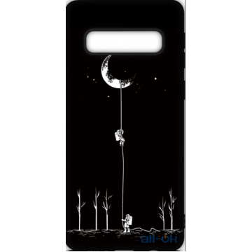 Чохол-накладка TOTO Cartoon Soft Silicone TPU Case Samsung Galaxy S10 Moon Black