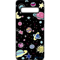Чохол-накладка TOTO Cartoon Soft Silicone TPU Case Samsung Galaxy S10 Space Planets Black