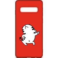 Чохол-накладка TOTO Cartoon Soft Silicone TPU Case Samsung Galaxy S10 Plus Cat Red