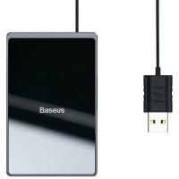 Бездротовий зарядний пристрій Baseus Card Ultra-Thin 15W Wireless Charger Black (WX01B-01) UA UCRF