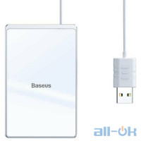Бездротовий зарядний пристрій Baseus Card Ultra-Thin 15W Wireless Charger Silver+White (WX01B-S2)