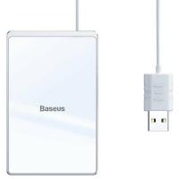 Бездротовий зарядний пристрій Baseus Card Ultra-Thin 15W Wireless Charger Silver+White (WX01B-S2) UA UCRF