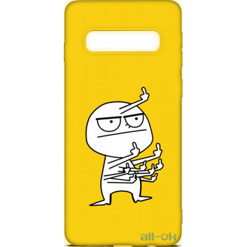 Чохол-накладка TOTO Cartoon Soft Silicone TPU Case Samsung Galaxy S10 Plus FK 9 Yellow