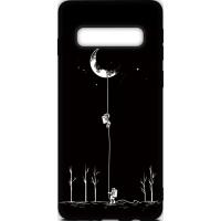 Чохол-накладка TOTO Cartoon Soft Silicone TPU Case Samsung Galaxy S10 Plus Moon Black