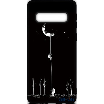 Чохол-накладка TOTO Cartoon Soft Silicone TPU Case Samsung Galaxy S10 Plus Moon Black