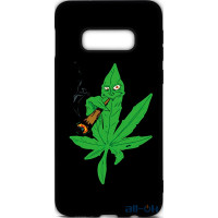 Чохол-накладка TOTO Cartoon Soft Silicone TPU Case Samsung Galaxy S10e Cannabis Black