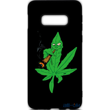 Чохол-накладка TOTO Cartoon Soft Silicone TPU Case Samsung Galaxy S10e Cannabis Black