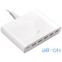 Мережевий зарядний пристрій Xiaomi Mi USB Multiple Hub 60W Fast Charger 6 port White (CDQ06ZM)