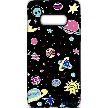 Чохол-накладка TOTO Cartoon Soft Silicone TPU Case Samsung Galaxy S10e Space Planets Black