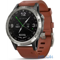 Garmin D2 Delta Aviator Watch With Brown Leather Band 47mm (010-01988-30)