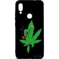 Чохол-накладка TOTO Cartoon Soft Silicone TPU Case Xiaomi Redmi 7 Cannabis Black