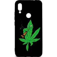 Чохол-накладка TOTO Cartoon Soft Silicone TPU Case Xiaomi Redmi 7 Cannabis Black