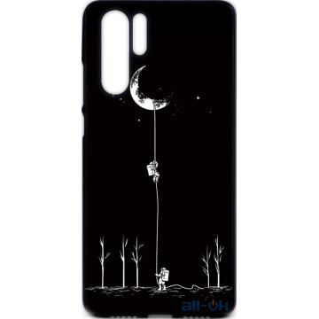 Чохол-накладка TOTO Cartoon Soft Silicone TPU Case Huawei P30 Pro Moon Black