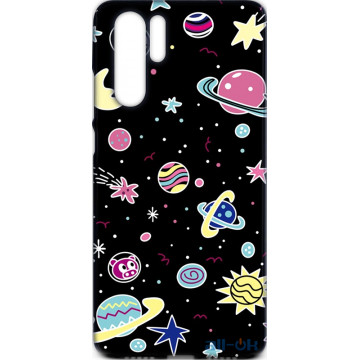 Чохол-накладка TOTO Cartoon Soft Silicone TPU Case Huawei P30 Pro Space Planets Black