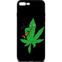 Чохол-накладка TOTO Cartoon Soft Silicone TPU Case Apple iPhone 7 Plus/8 Plus Cannabis Black