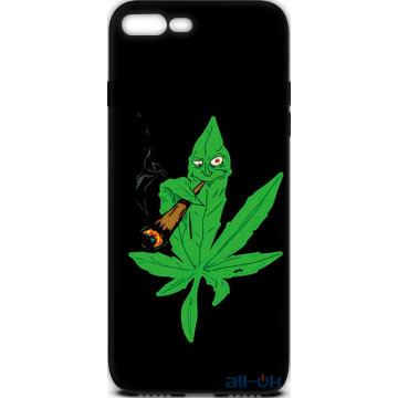 Чохол-накладка TOTO Cartoon Soft Silicone TPU Case Apple iPhone 7 Plus/8 Plus Cannabis Black