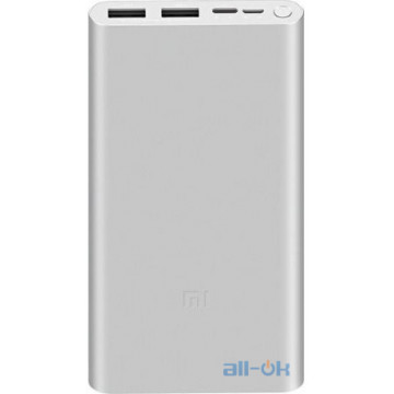 Зовнішній акумулятор Xiaomi Mi PowerBank 3 New 10000mAh Type-C Silver (PLM013ZM) (VXN4273GL)