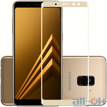 Защитное Стекло для Samsung A730 (A8 Plus-2018) 3D Gold