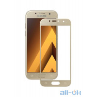 Захисне скло для Samsung J530 з рамкою Gold