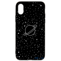 Чохол-накладка TOTO Cartoon Soft Silicone TPU Case Apple iPhone X/XS Saturn Black
