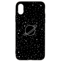 Чохол-накладка TOTO Cartoon Soft Silicone TPU Case Apple iPhone X/XS Saturn Black
