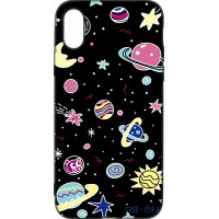 Чохол-накладка TOTO Cartoon Soft Silicone TPU Case Apple iPhone X/XS Space Planets Black