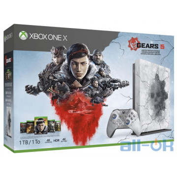 Стаціонарна ігрова приставка Microsoft Xbox One X 1TB + Gears 5
