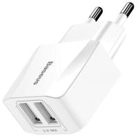 Мережевий зарядний пристрій Baseus USB Wall Charger 2xUSB 2.1A Mini Dual-U White (CCALL-MN02)