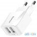 Мережевий зарядний пристрій Baseus USB Wall Charger 2xUSB 2.1A Mini Dual-U White (CCALL-MN02) — інтернет магазин All-Ok. фото 1