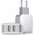 Мережевий зарядний пристрій Baseus USB Wall Charger 2xUSB Letour 2.4A White/Gray (ZCL2B-B02) UA UCRF — інтернет магазин All-Ok. фото 1