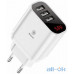 Мережевий зарядний пристрій Baseus USB Wall Charger 3xUSB 3.4A Mirror Lake Intelligent Digital Display White (CCALL-BH02) UA UCRF — інтернет магазин All-Ok. фото 1
